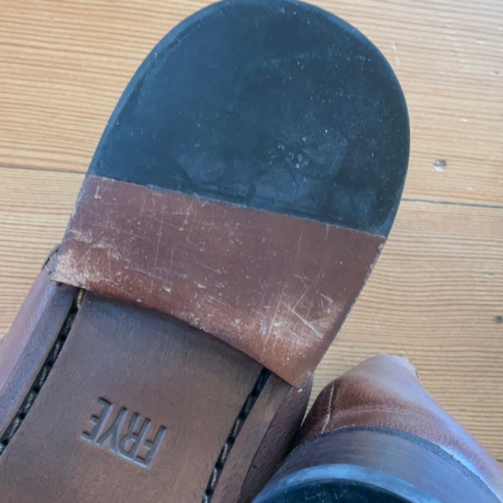 Frye Elyssa Cognac Leather Shooties sz10 - Picture 7 of 10